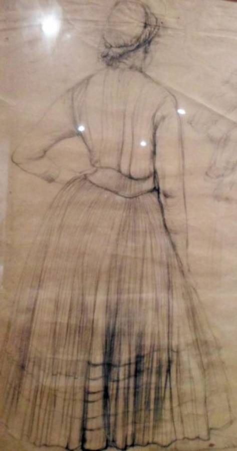2 Ladies sketch - Very old - Beautiful!! - Bid now!!